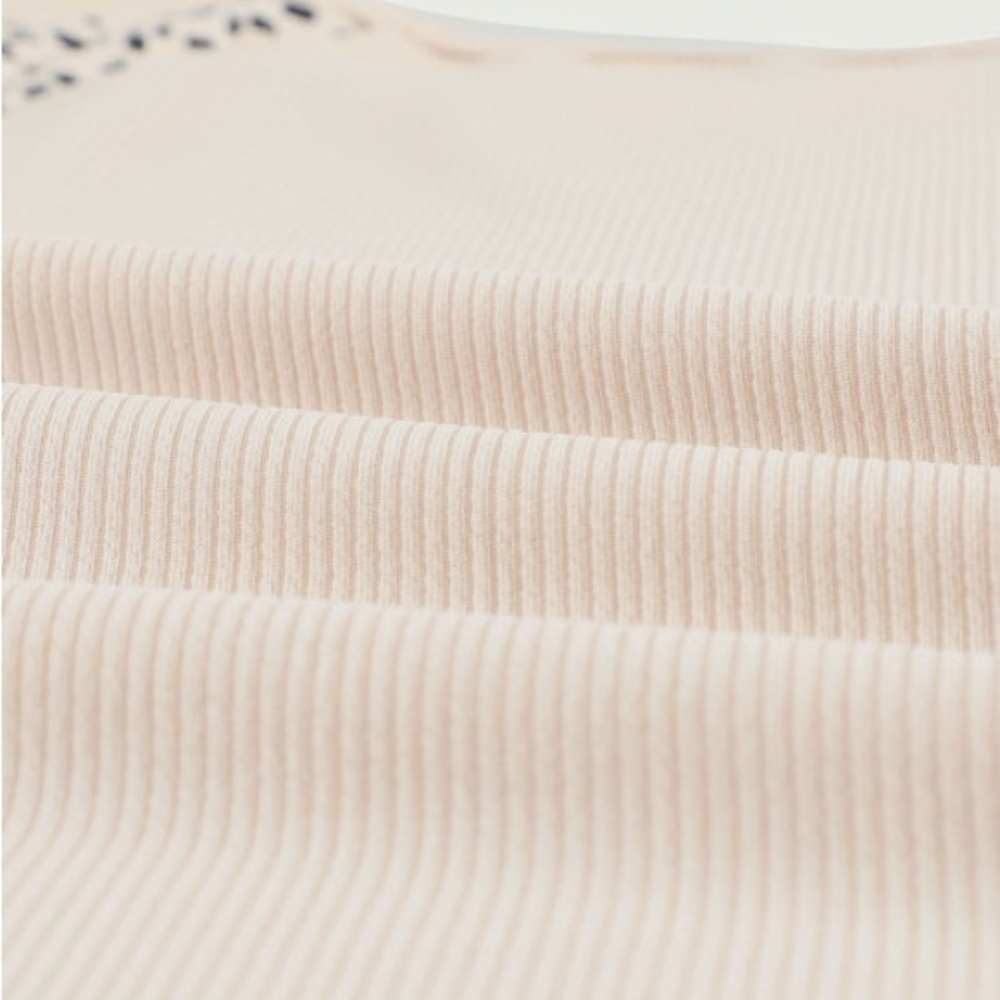 *Last One* Plus Size Cream Ribbed Top w/ Leopard Print Balloon Sleeves, 2X - Picture 11 of 14